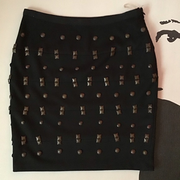 Do & Be | Black Studded Mini Skirt - Picture 2 of 4